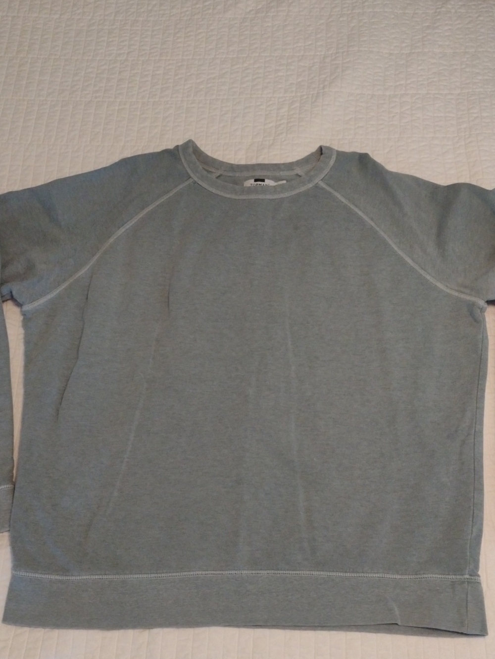 Topman Men's Large Sweatshirt Light Green